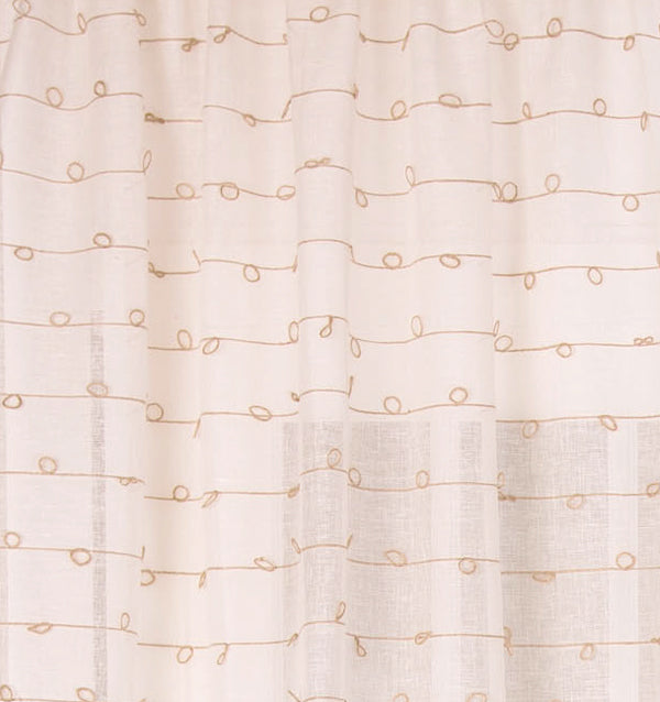 Panneau de draperie en lin et jute - Naturel