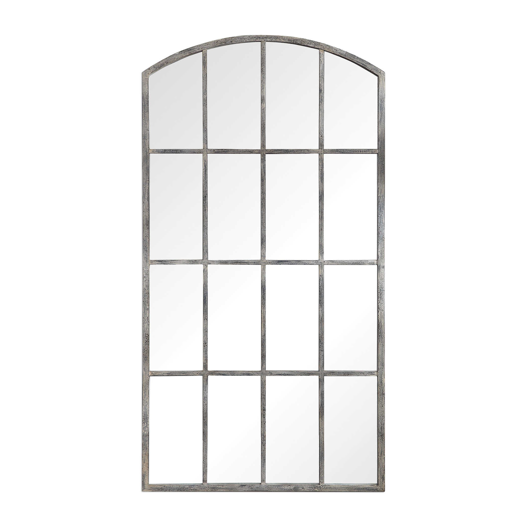 Grand miroir arqué Amiel - Blanc lavé