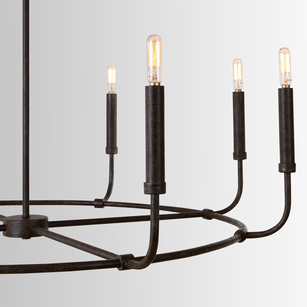 Lustre Zac 8 lumières - Brun minéral