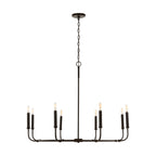 Lustre Zac 8 lumières - Brun minéral