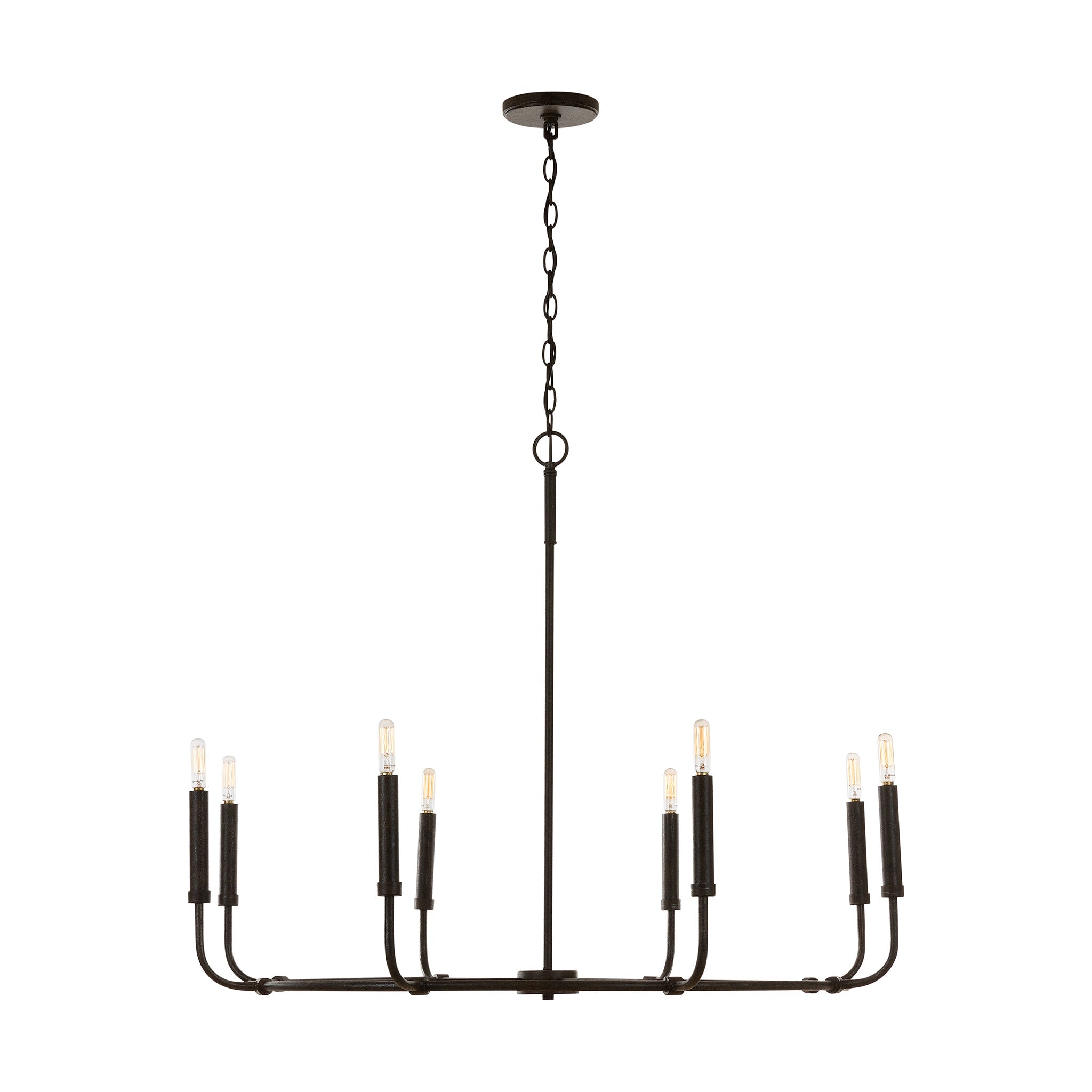 Lustre Zac 8 lumières - Brun minéral