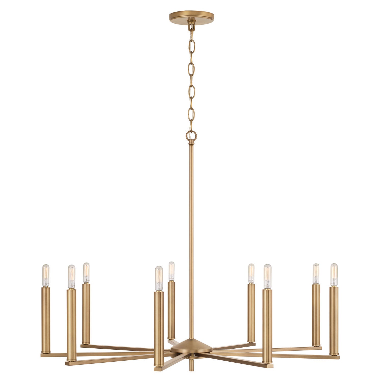 Lustre Portman à 9 lumières - Laiton vieilli