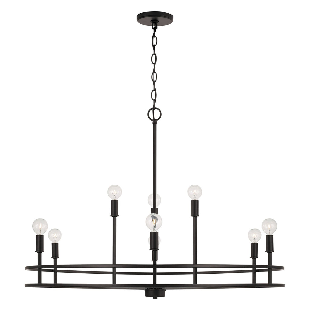 Lustre Fuller à 9 lumières - Noir mat