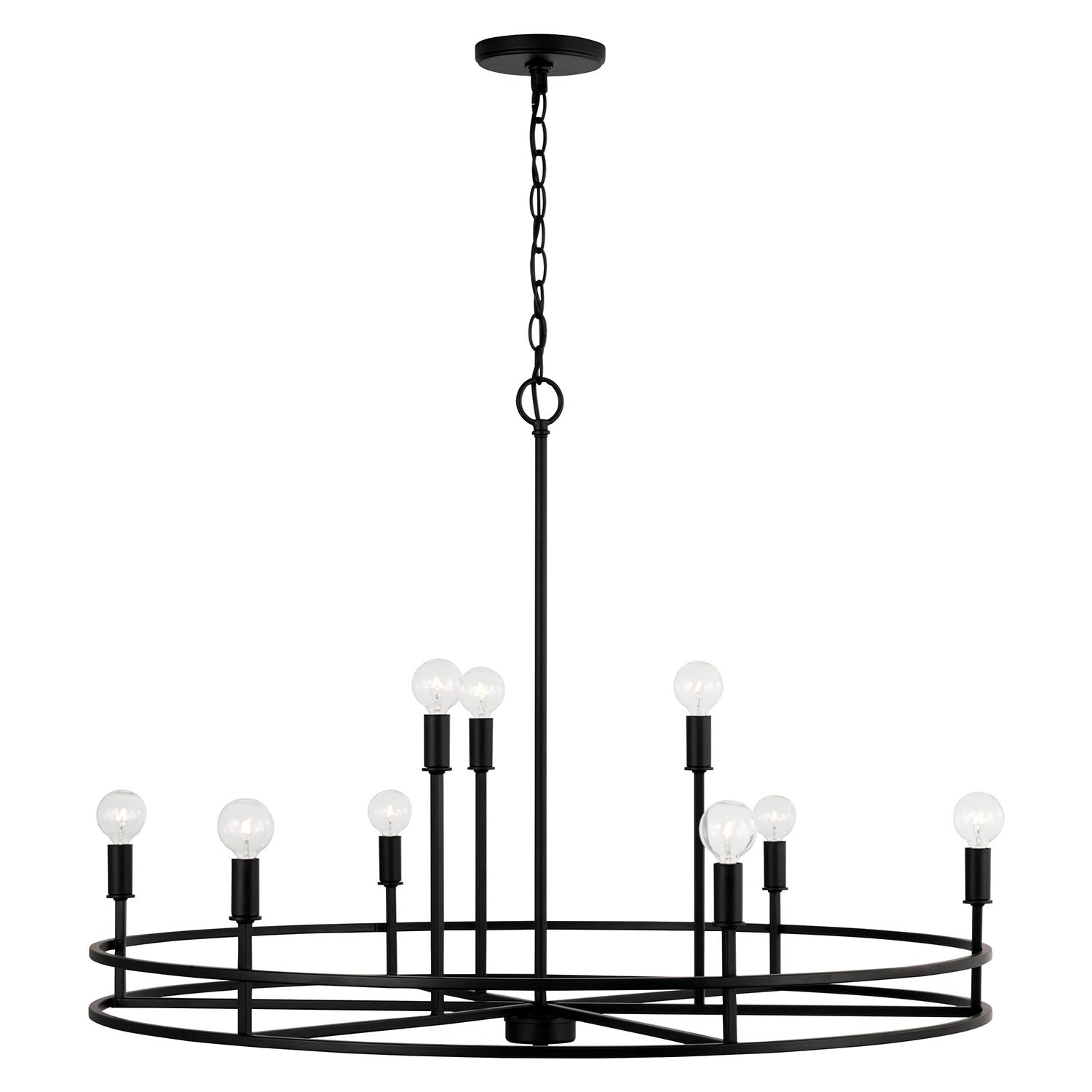 Lustre Fuller à 9 lumières - Noir mat