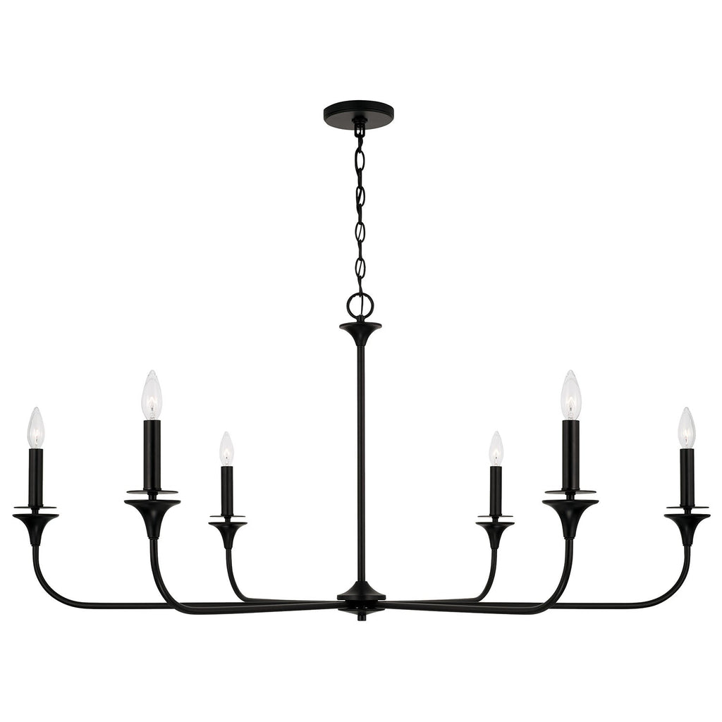 Lustre Presley à 6 lumières - Noir mat