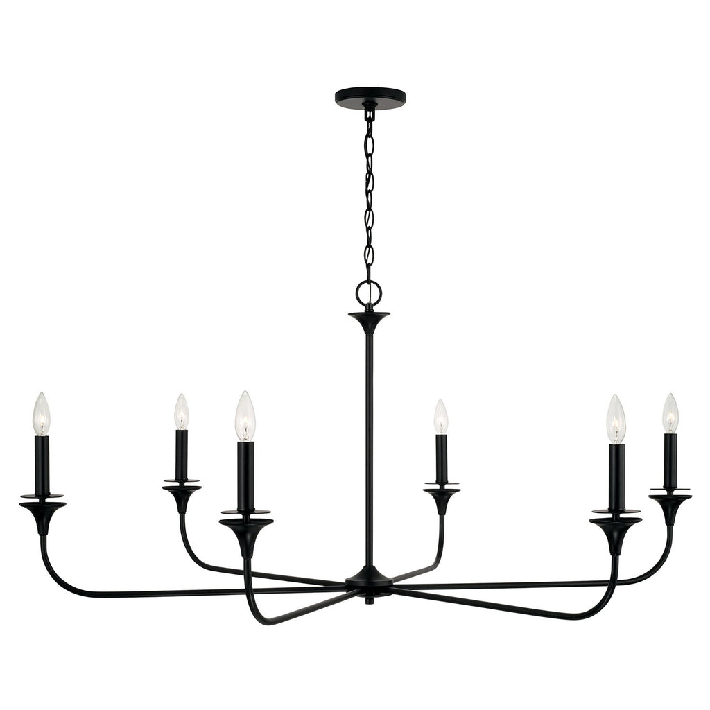 Lustre Presley à 6 lumières - Noir mat