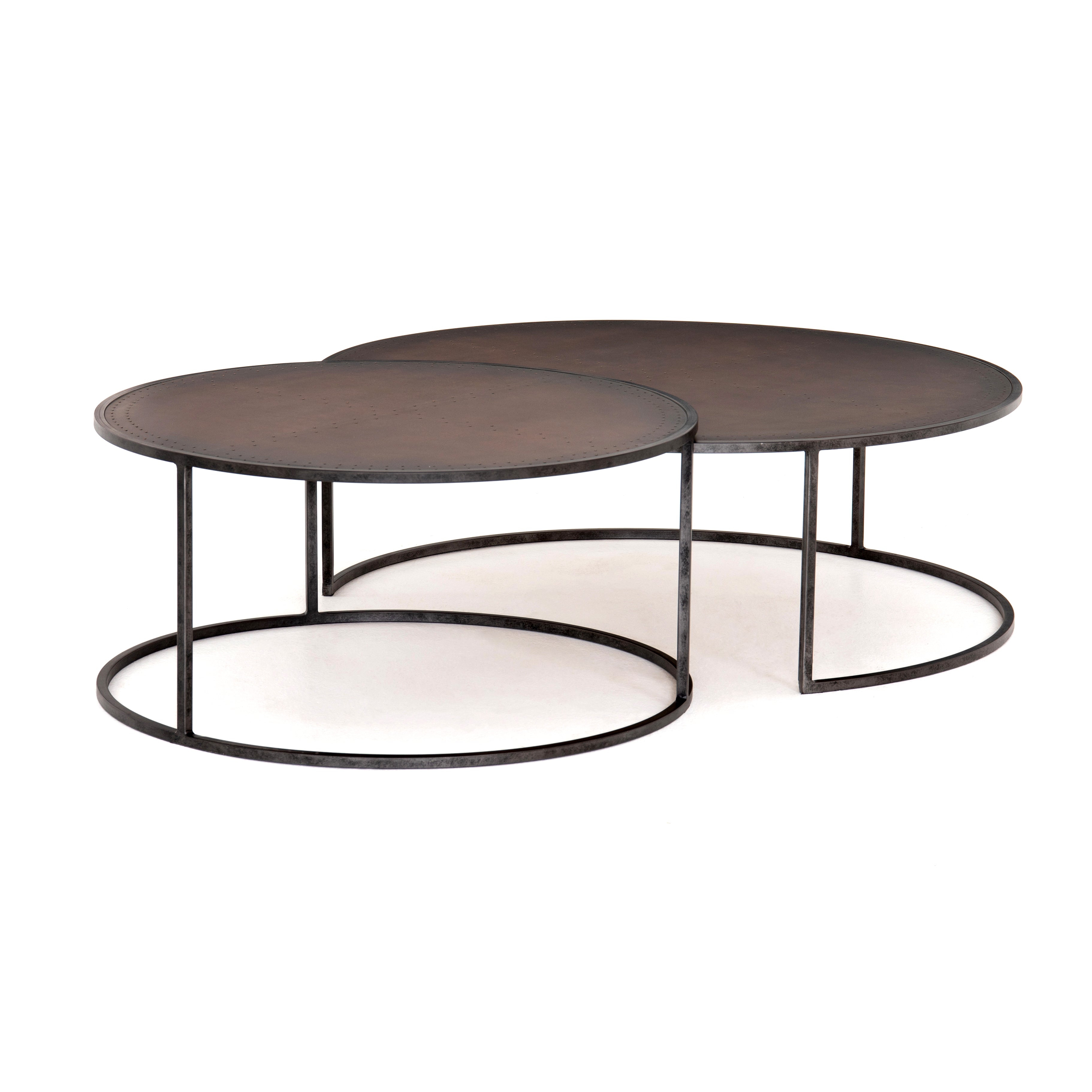 Ensemble de tables basses gigognes Catalina - Cuivre antique