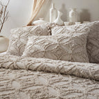 Housse de couette et taies d'oreiller Madison - Naturel