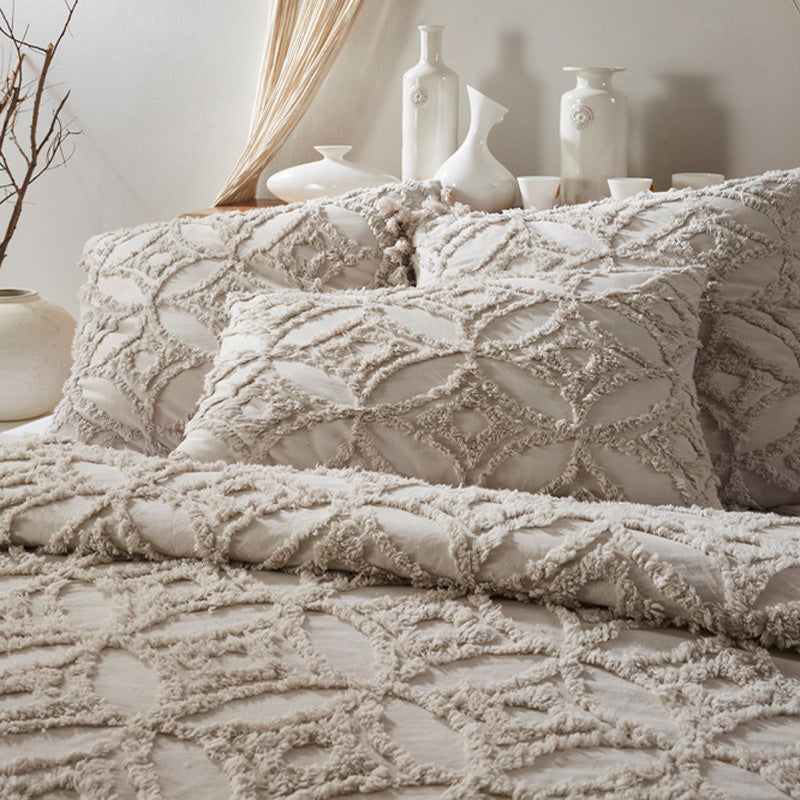 Housse de couette et taies d'oreiller Madison - Naturel