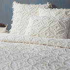 Housse de couette et taies d'oreiller Madison - Blanc