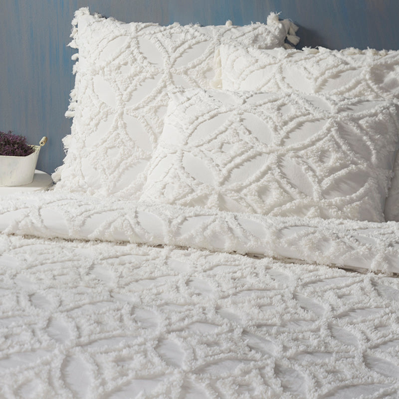Housse de couette et taies d'oreiller Madison - Blanc