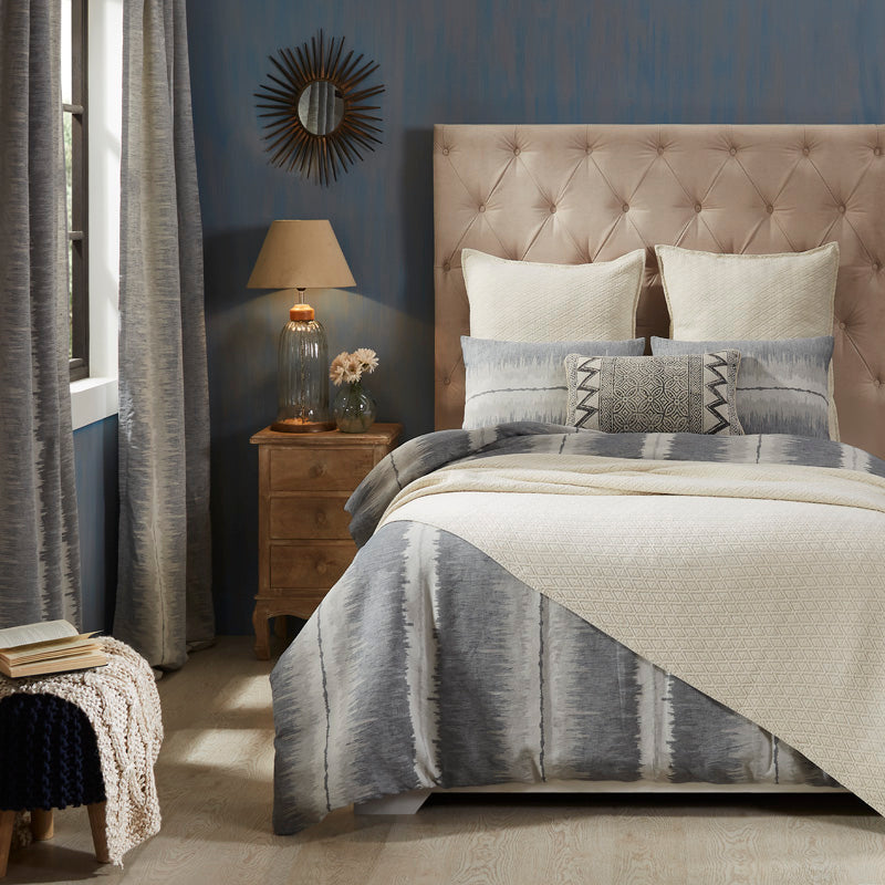 Housse de couette et taies d'oreiller à rayures New York