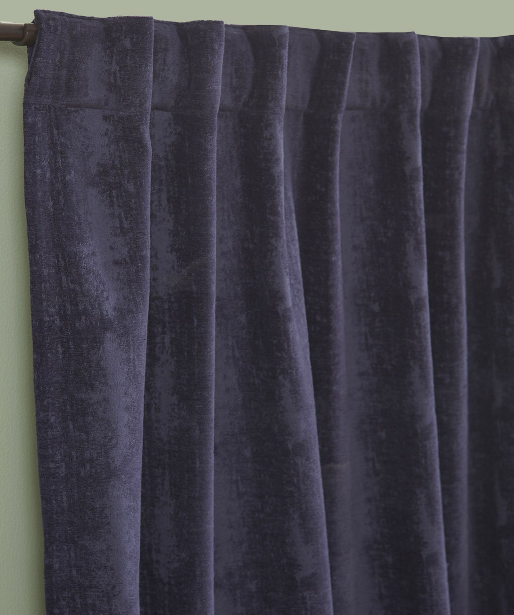 Panneau de draperie en velours écrasé - Bleu marine