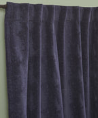 Panneau de draperie en velours écrasé - Bleu marine