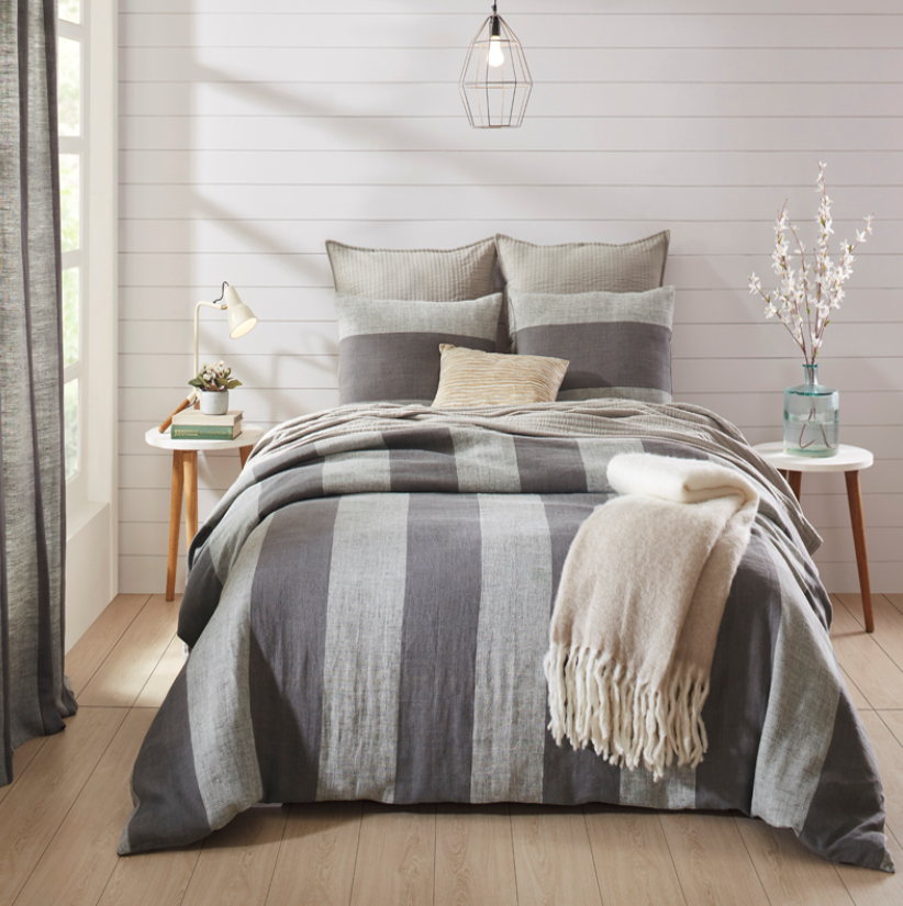 Housse de couette et taies d'oreiller en lin Riviera