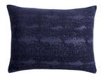 Couvre-lit et taies d'oreiller en velours écrasé - Bleu marine
