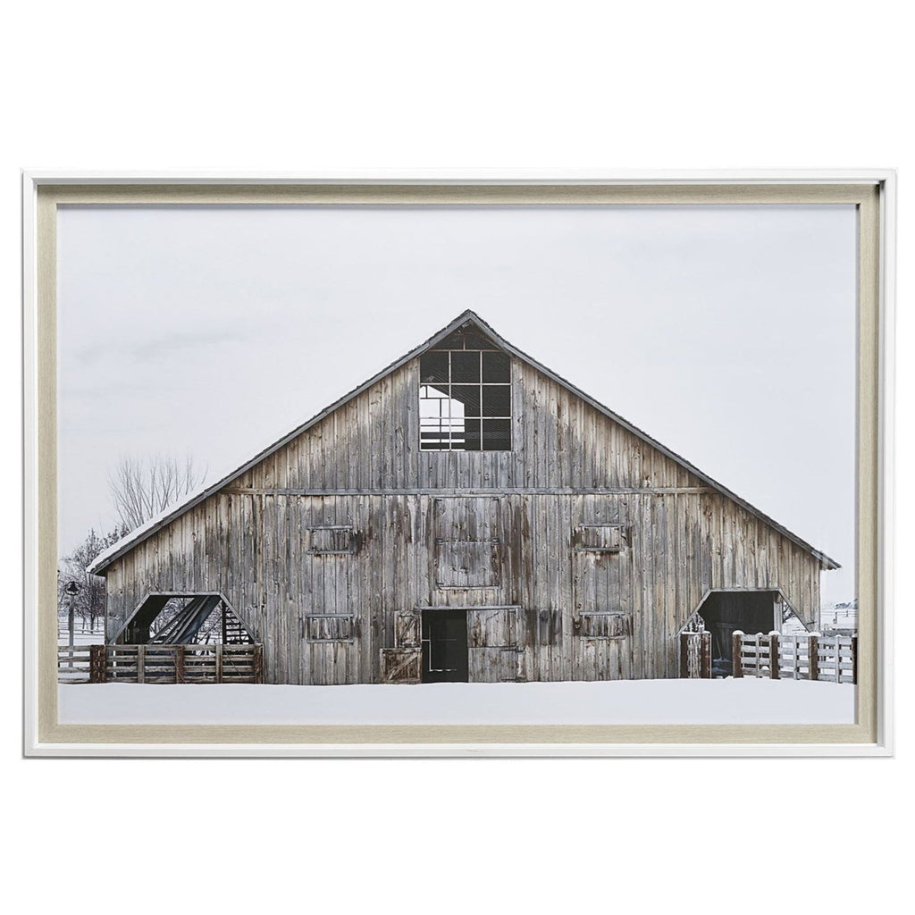 Art encadré - Grange d'hiver 