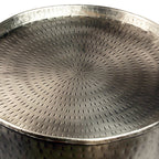 Table d'appoint Harper Drum - Nickel antique