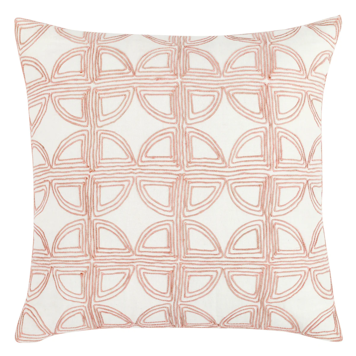 Coussin Elea Ivoire/Blush 22x22 